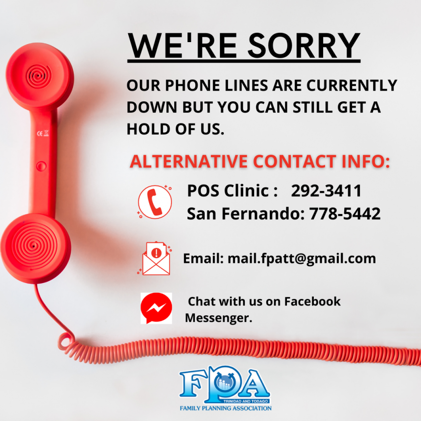 Our phone lines are down.